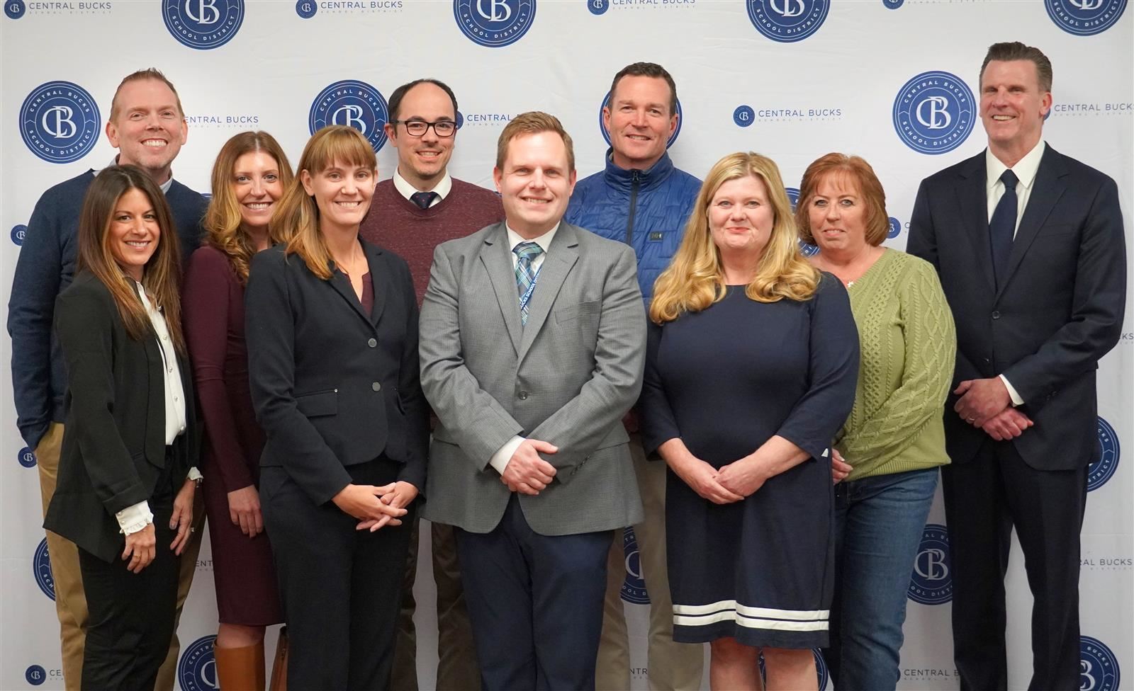 A group photo of the school board with superintendent Steve Yanni. A group photo of the school board with superintendent Steve Yanni.